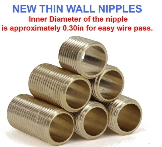 NEW Thin Wall Fully Threaded Nipples