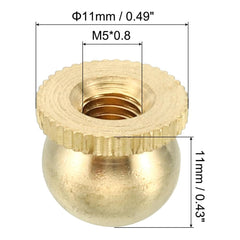 M6x1 Thread Brass Cap Nuts Knob,Lamp Finial Decoration Screw Caps Nut Handle Knob Decoration for Lighting Furniture Cabinet