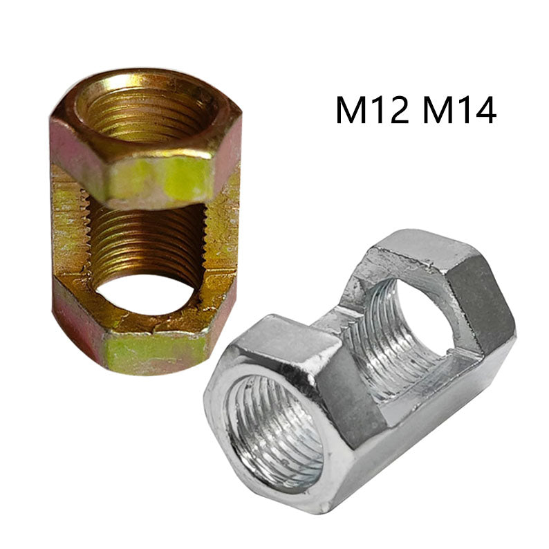 M12 M14 slotted hex coupling nuts Iron Hexagon Conversion  Nut  Fastener  Rod Connector  Extension Rod Splicing