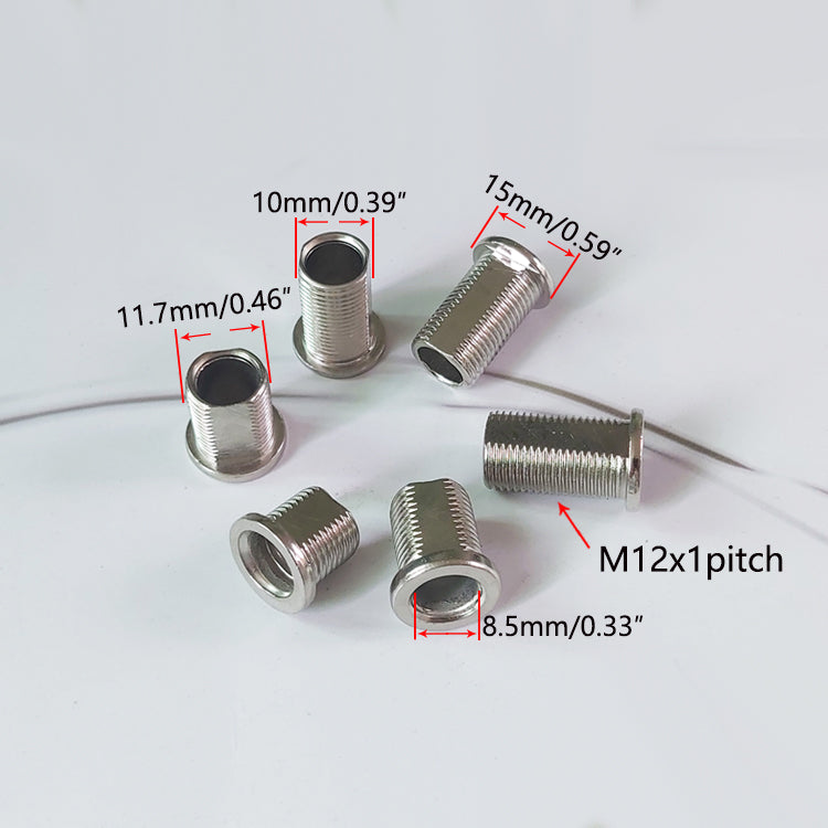 M12x1 Thread Round Head Hollow Screw Bolts,Through Hole Bolt Chandelier Fasteners