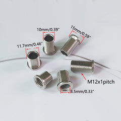 M12x1 Thread Round Head Hollow Screw Bolts,Through Hole Bolt Chandelier Fasteners