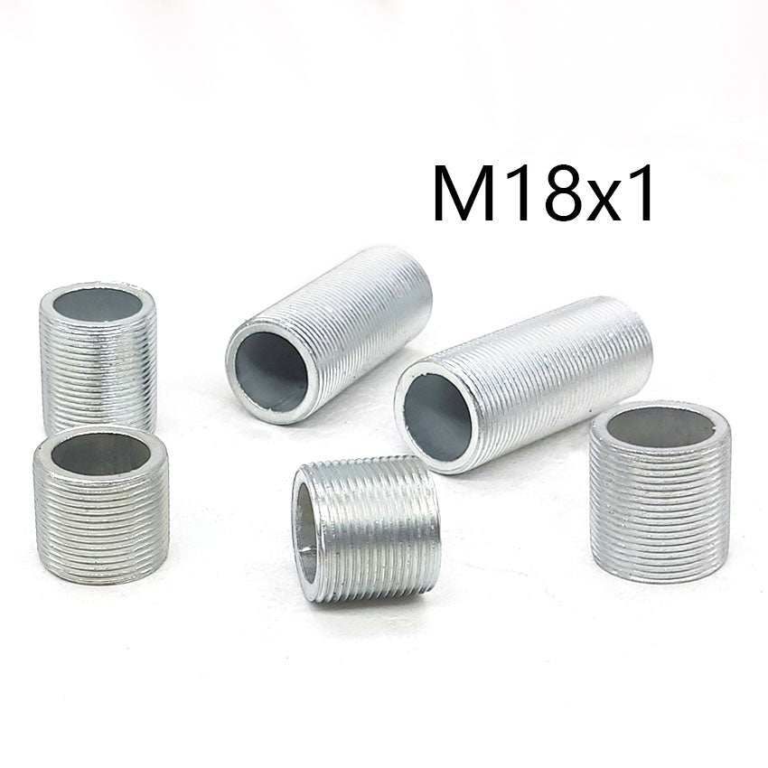 M18x1 threaded hollow tube fine thread pipe  stem, Center hole to pass wires through