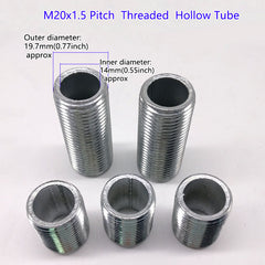 M20x1.75 threaded hollow tube  pipe  rod, Center hole to pass wires through