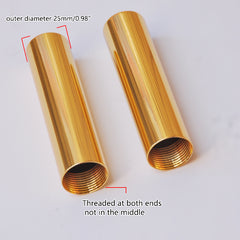 Φ25  Female Thread Tube Threaded Extension Rod,  Lamp Pipe Light Fixture Parts for Pendant Light Pole Lighting Chandeliers Stem