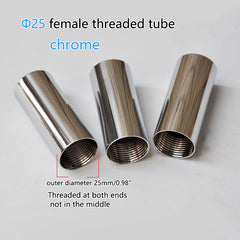 Φ25  Female Thread Tube Threaded Extension Rod,  Lamp Pipe Light Fixture Parts for Pendant Light Pole Lighting Chandeliers Stem