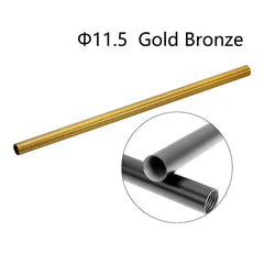 Φ11.5 Gold Bronze  M10 Female Thread Tube Threaded Extension Rod,  Lamp Pipe Light Fixture Parts for Pendant Light Pole Lighting Chandeliers Stem