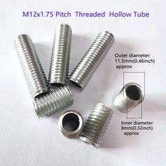 M12x1.75 threaded hollow pipe thread tube rod