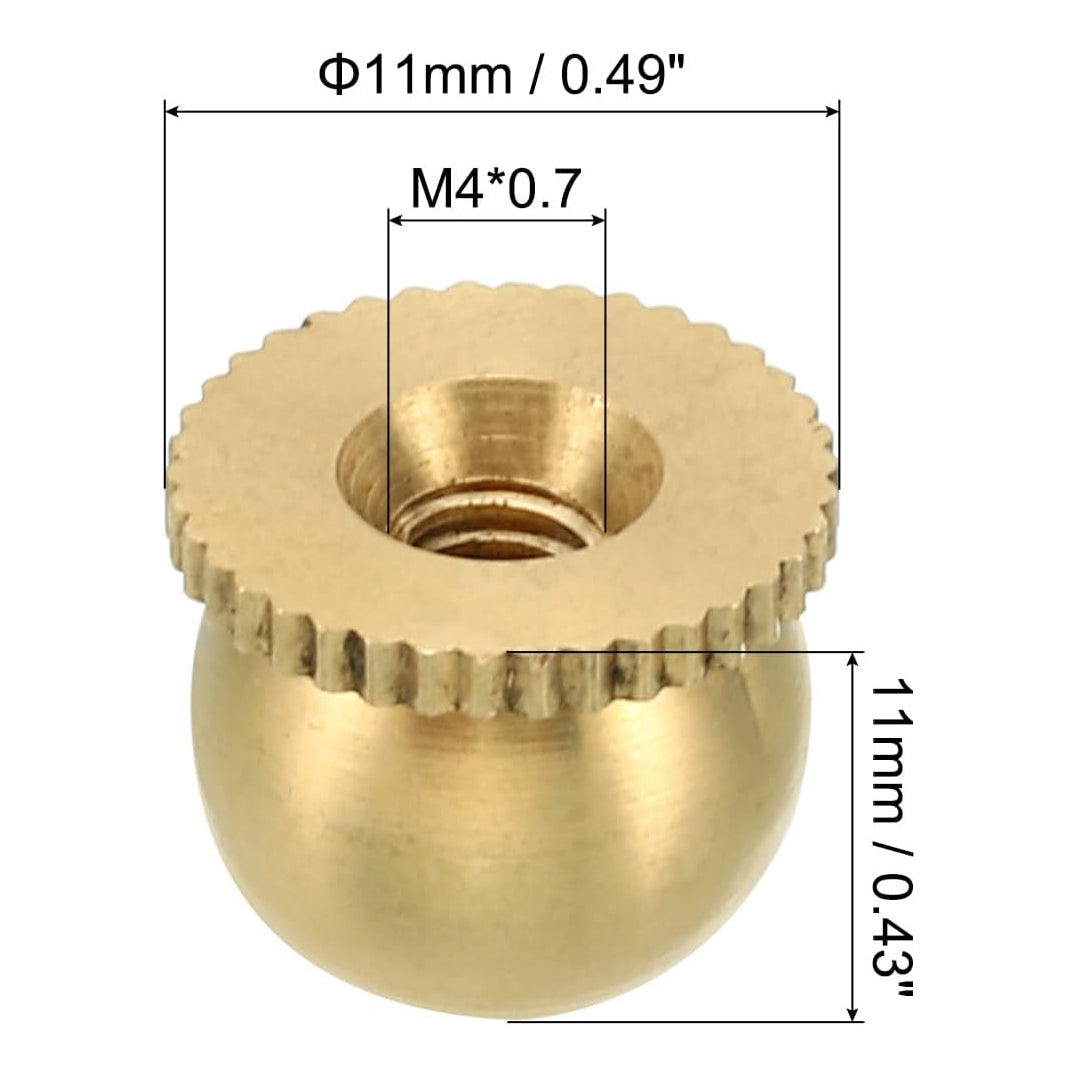 M6x1 Thread Brass Cap Nuts Knob,Lamp Finial Decoration Screw Caps Nut Handle Knob Decoration for Lighting Furniture Cabinet