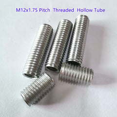 M12x1.75 threaded hollow pipe thread tube rod