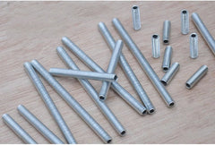 M7 threaded hollow tube pipe stem zinc plated silver tone