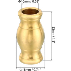 Solid Brass Lamp Neck,  Threaded Turned Brass Spindle Slips Lamp Finial Pipe Coupling for Lamp Decoration