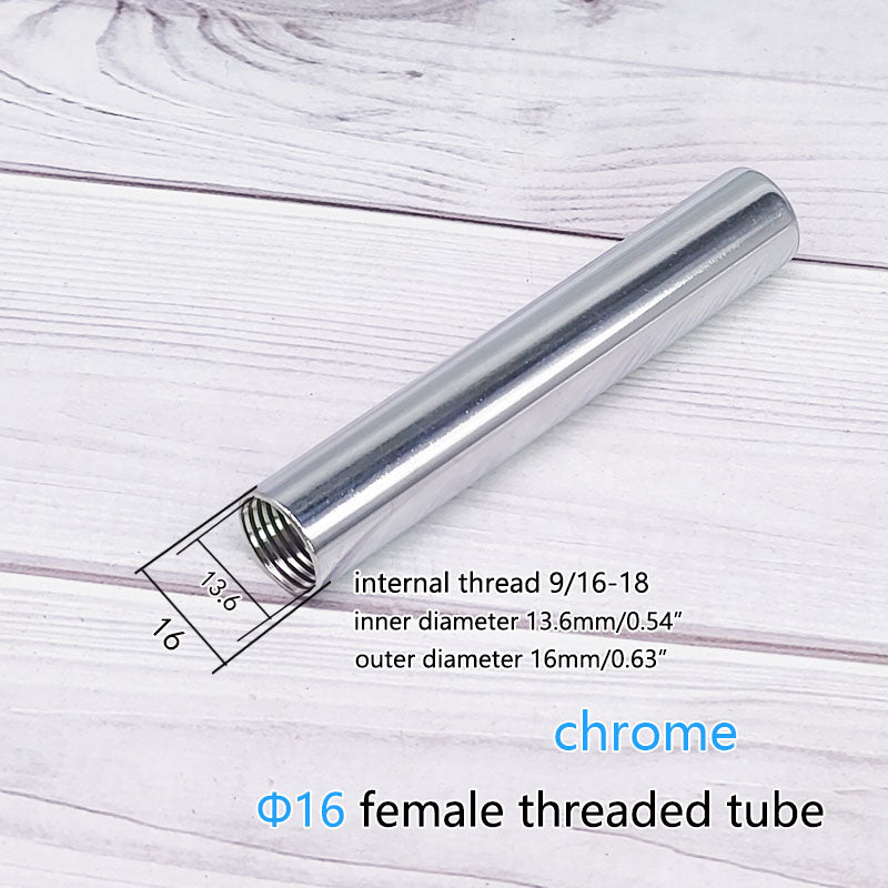 Φ16  Female Thread Tube Threaded Extension Rod,  Lamp Pipe Light Fixture Parts for Pendant Light Pole Lighting Chandeliers Stem