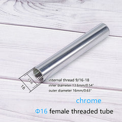 Φ16  Female Thread Tube Threaded Extension Rod,  Lamp Pipe Light Fixture Parts for Pendant Light Pole Lighting Chandeliers Stem