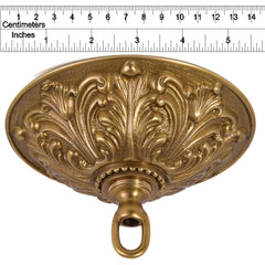 Lamp Antique Brass Finish Cast Brass Screw Collar Canopy Kit