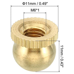 M6x1 Thread Brass Cap Nuts Knob,Lamp Finial Decoration Screw Caps Nut Handle Knob Decoration for Lighting Furniture Cabinet