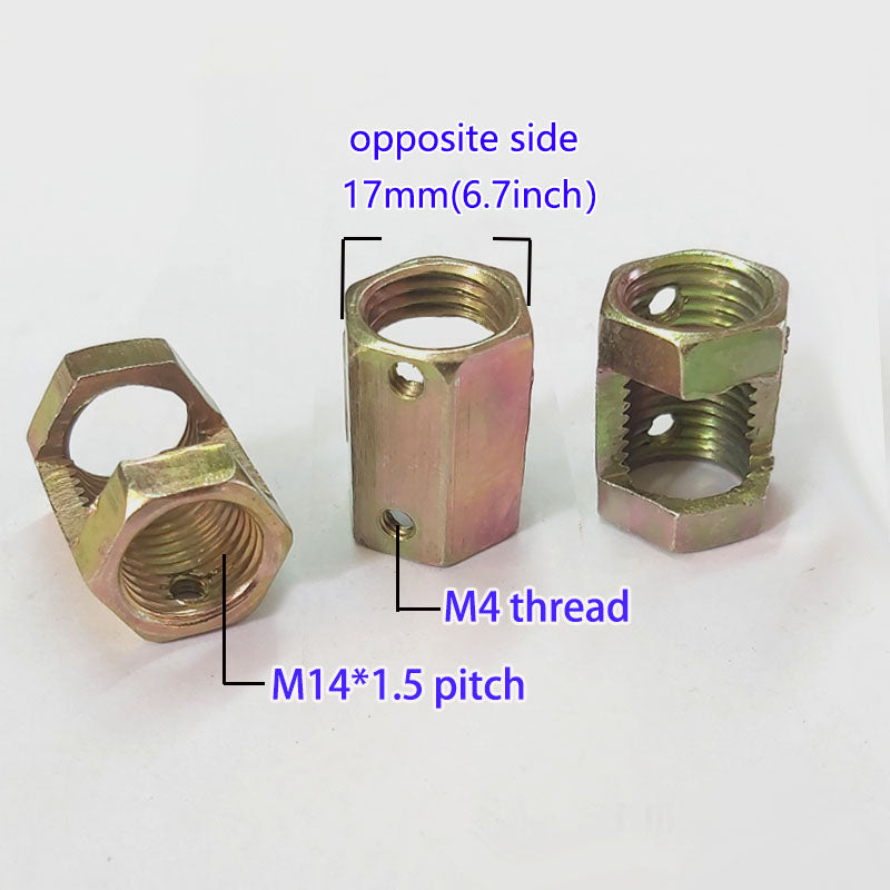 M12 M14 slotted hex coupling nuts Iron Hexagon Conversion  Nut  Fastener  Rod Connector  Extension Rod Splicing