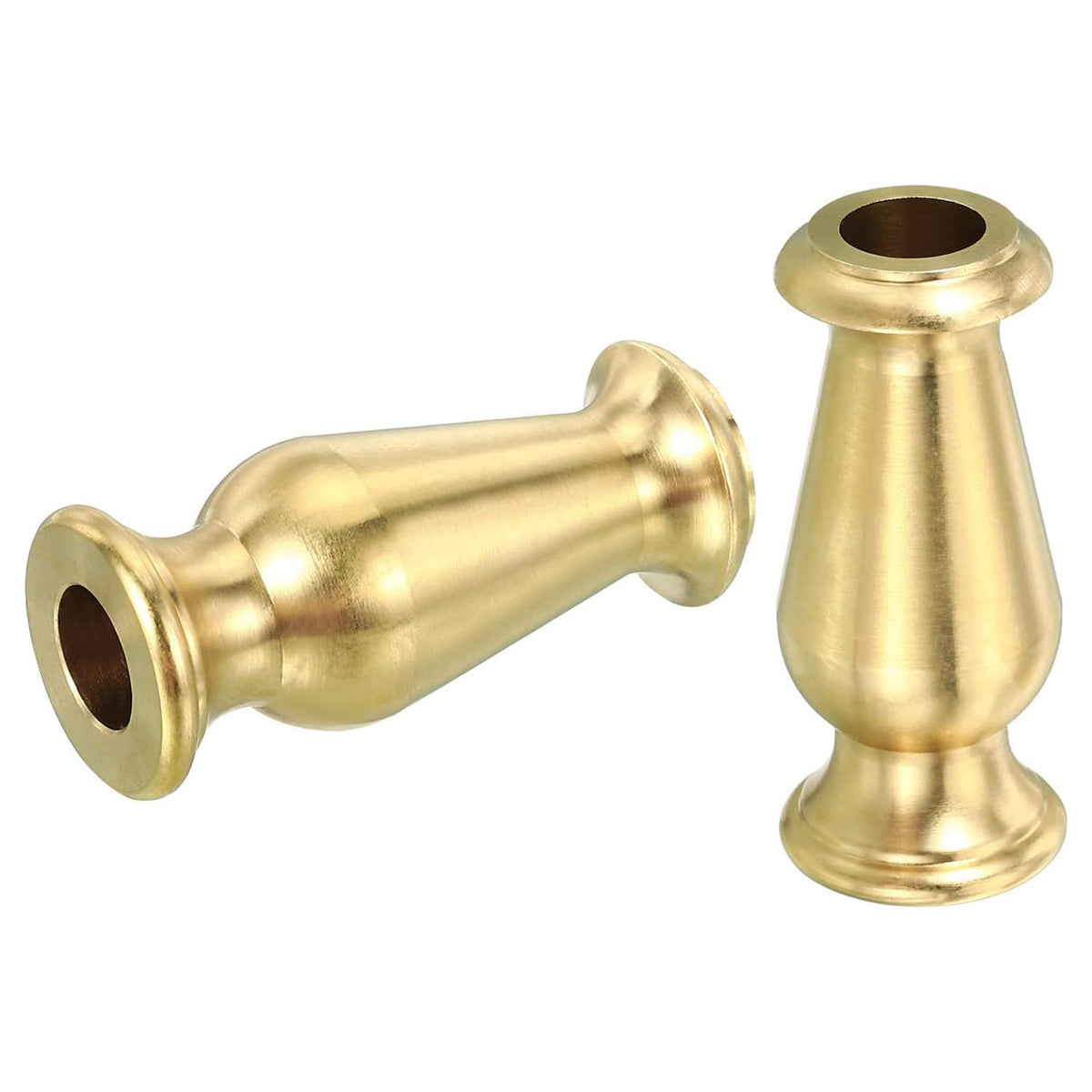 Solid Brass Lamp Neck, Turned Brass Spindle Slips Lamp Finial Pipe Coupling for Lamp Decoration