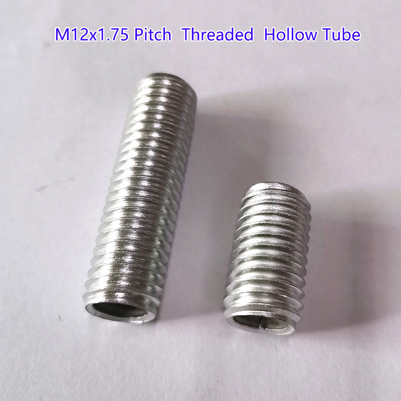 M12x1.75 threaded hollow pipe thread tube rod