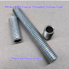 M14x2 threaded hollow pipe coarse thread tube bar, Center hole to pass wires through