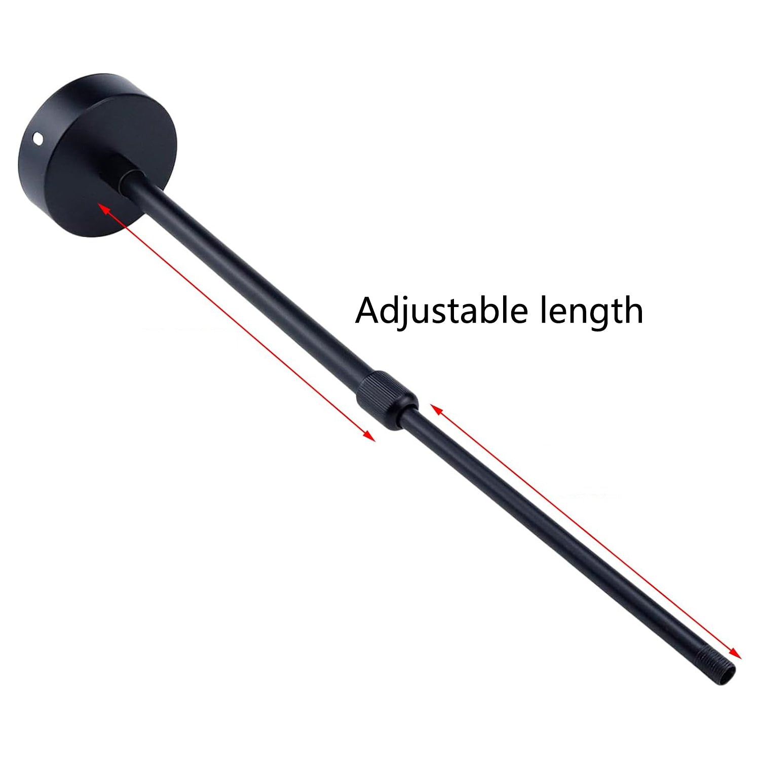 Telescopic Fluorescent adjustable boom Lamp Extension Rod,  Light Telescopic Fluorescent Lamp Stem Downrod Straight Pipe Lamp Stem Extension Rod for Fluorescent Light Pendant Light Fixture Part