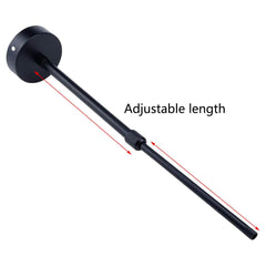 Telescopic Fluorescent adjustable boom Lamp Extension Rod,  Light Telescopic Fluorescent Lamp Stem Downrod Straight Pipe Lamp Stem Extension Rod for Fluorescent Light Pendant Light Fixture Part
