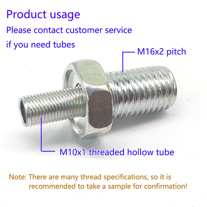 M16x2 to M10x1 Hex Hollow Bolts  Hex Thread Reducing Connector,  Hollow Bolt Reducing Nut Screw  Through Hole Fasteners Adapter Reducer