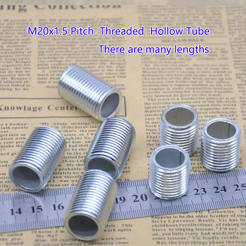 M20x1.75 threaded hollow tube  pipe  rod, Center hole to pass wires through