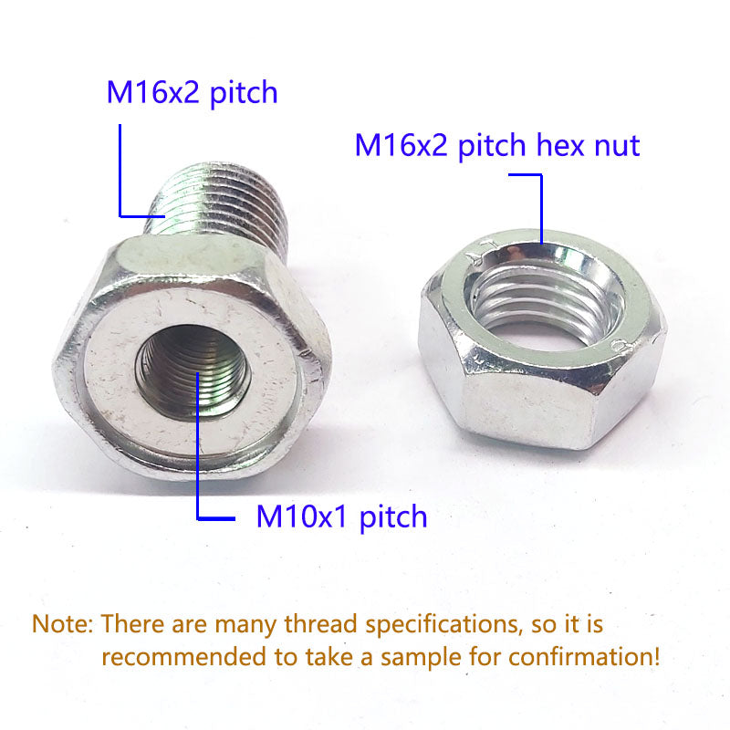 M16x2 to M10x1 Hex Hollow Bolts  Hex Thread Reducing Connector,  Hollow Bolt Reducing Nut Screw  Through Hole Fasteners Adapter Reducer