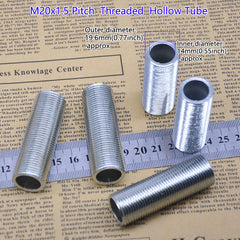 M20x1.5 threaded hollow tube  pipe bar, Center hole to pass wires through