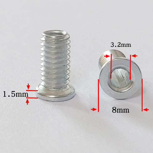 M6 Tall Round Head Threaded Hollow Screw Bolts  Through Hole Bolt Chandelier Fasteners
