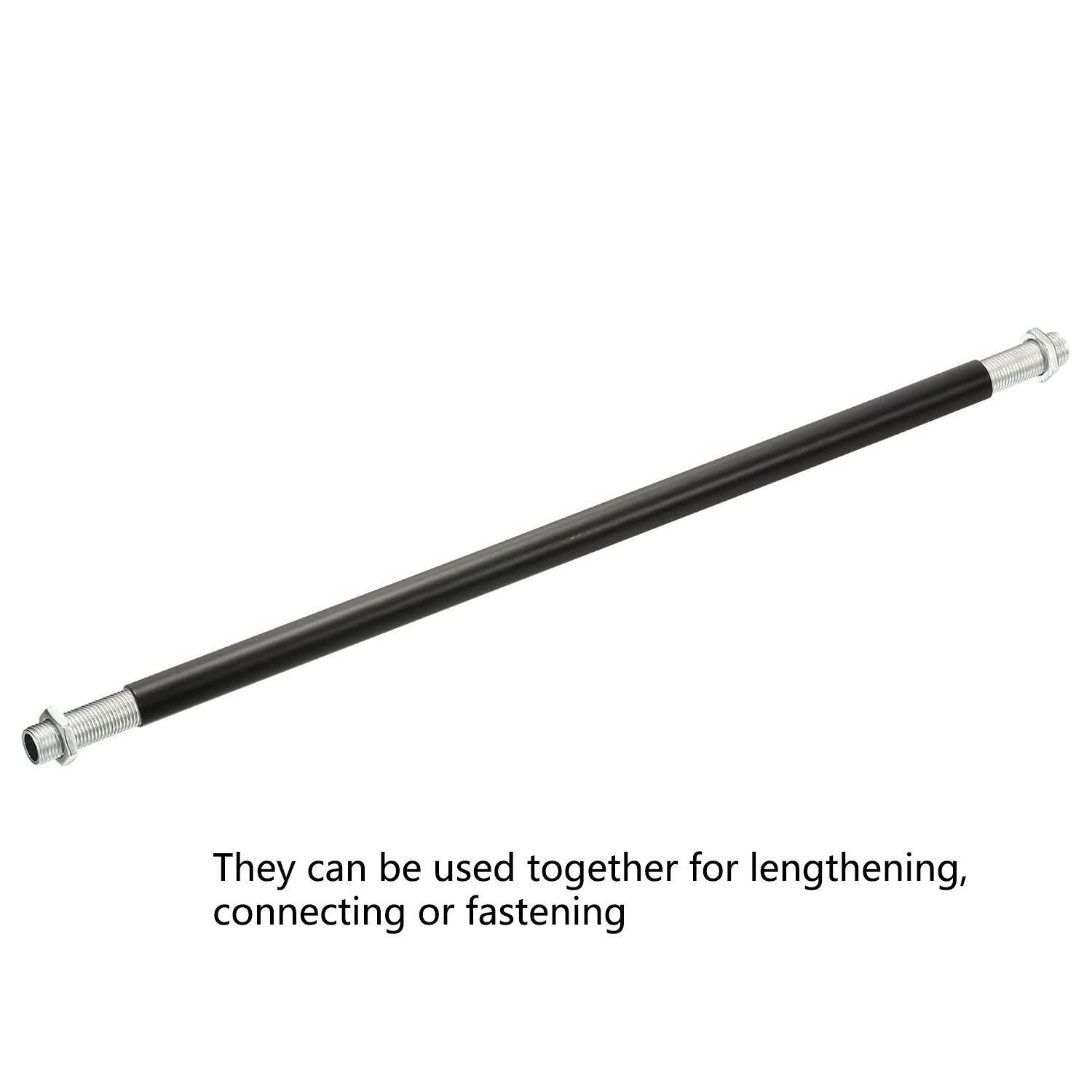 Φ11.5 Black M10 Female Thread Tube Threaded Extension Rod,  Lamp Pipe Light Fixture Parts for Pendant Light Pole Lighting Chandeliers Stem