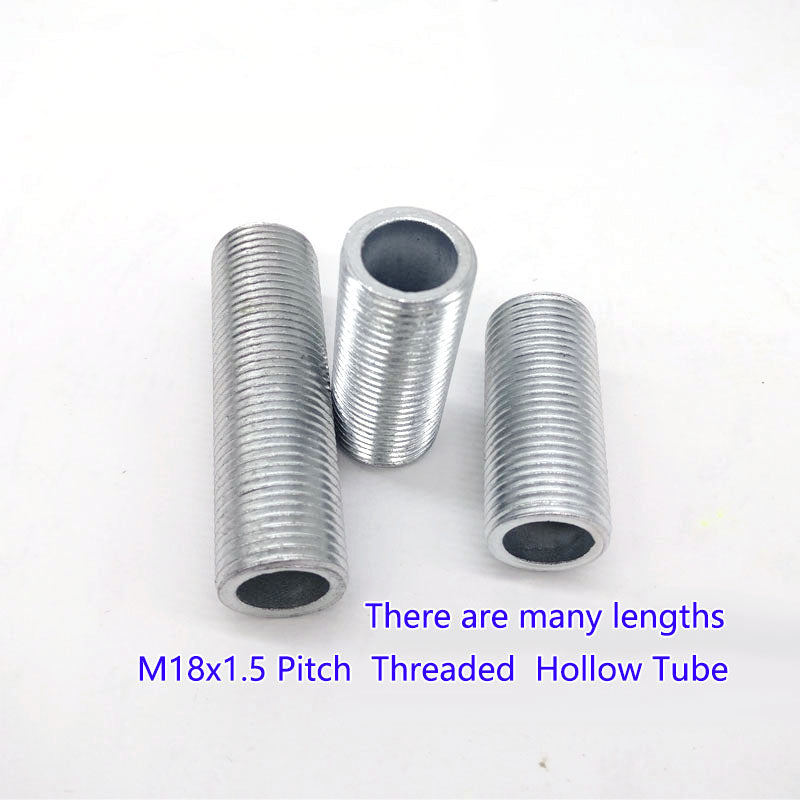 M18x1.5 threaded hollow tube  pipe  rod, Center hole to pass wires through