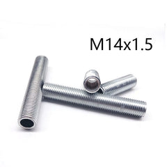 M14x1.5 threaded hollow pipe  thread tube pole, Center hole to pass wires through