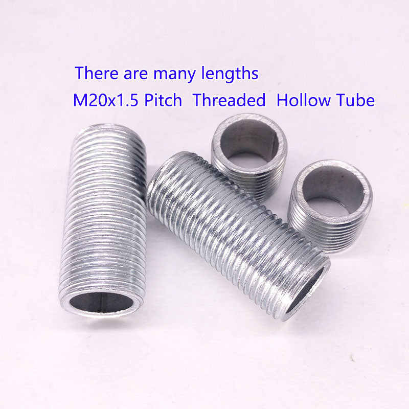 M20x1.5 threaded hollow tube  pipe bar, Center hole to pass wires through