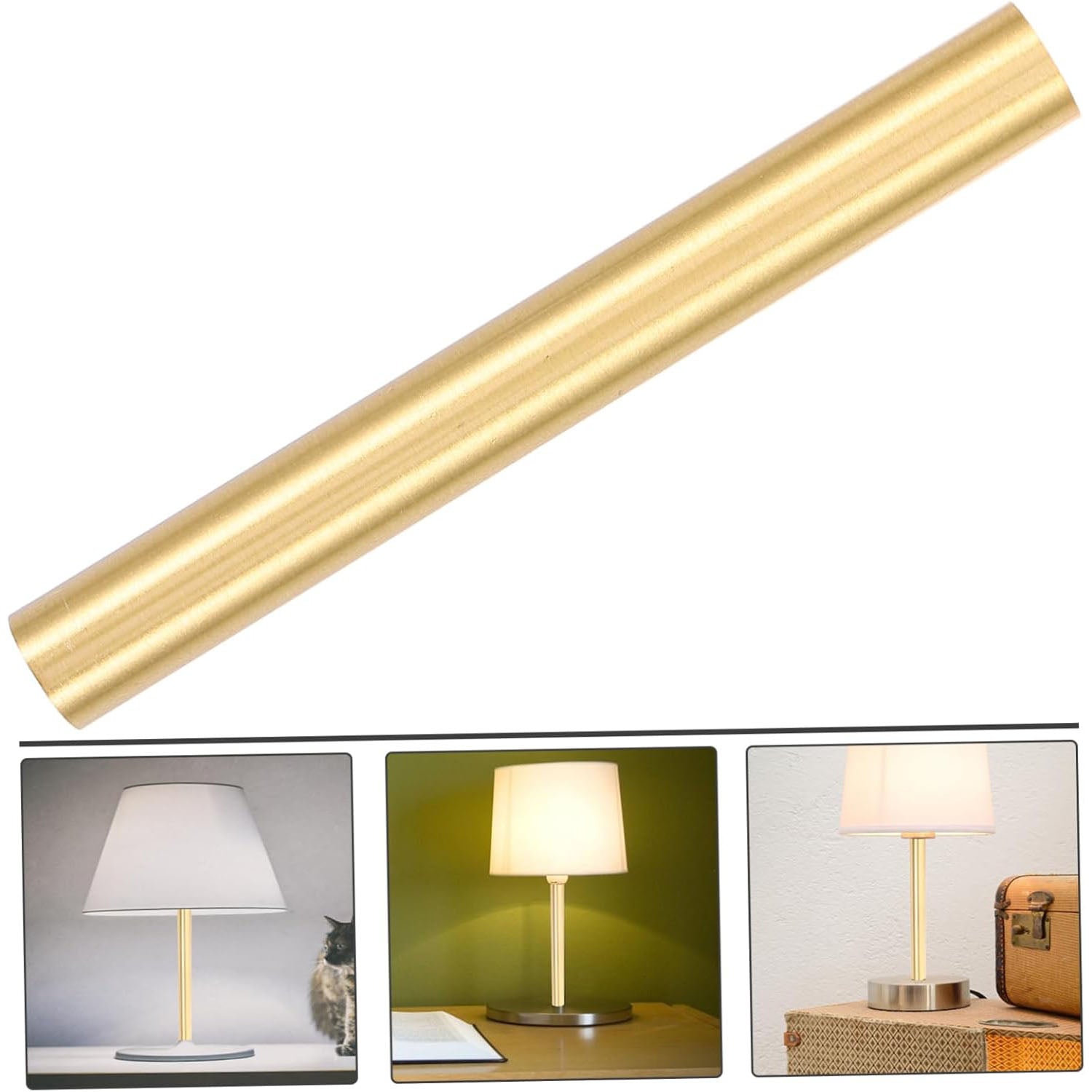 Lamp Accessories Universal LED Light Remote Lighting Extension Rod Stem Lamp Extension Rods Lighting Accessory Adapters Lighting Fixture Downrods and Stems Copper Golden