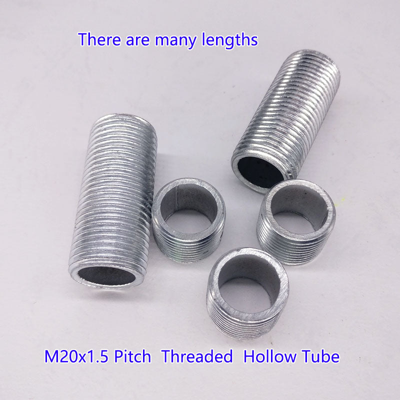 M20x1.5 threaded hollow tube  pipe bar, Center hole to pass wires through