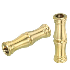 M10 Solid Brass Lamp Neck, Threaded Turned Brass Spindle Slips Lamp Finial Pipe Coupling for Lamp Decoration