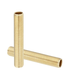 Fully Threaded Rods  Studs 1/4IP Standard Thread Brass Lamp Pipe Nipple, Hollow Tube Adapter Coupler Connector Pipe Fitting Hardware