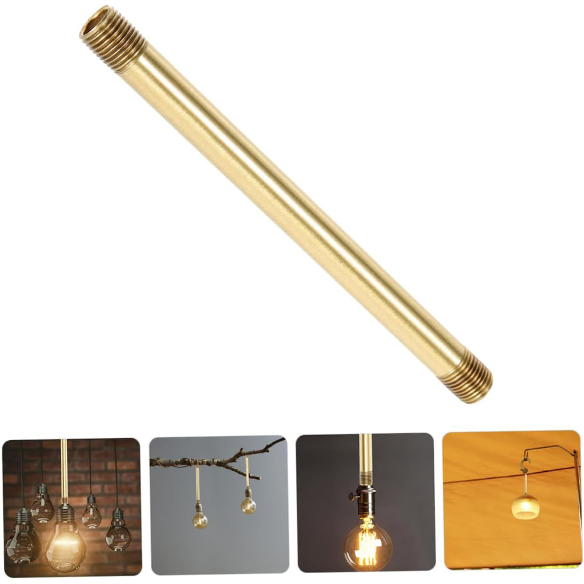 Copper Threaded Lamp Pipe Golden Lamp Making Kit Lighting Fixture Downrods and Stems Lamp Kit