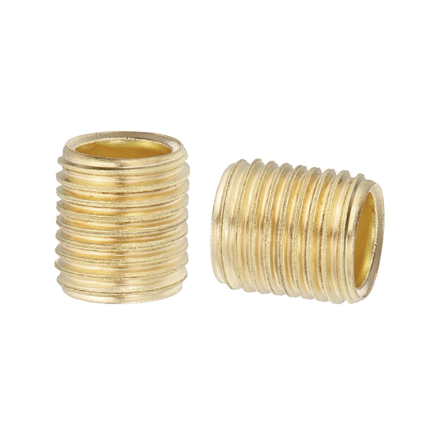 Fully Threaded Rods  Studs 1/4IP Standard Thread Brass Lamp Pipe Nipple, Hollow Tube Adapter Coupler Connector Pipe Fitting Hardware