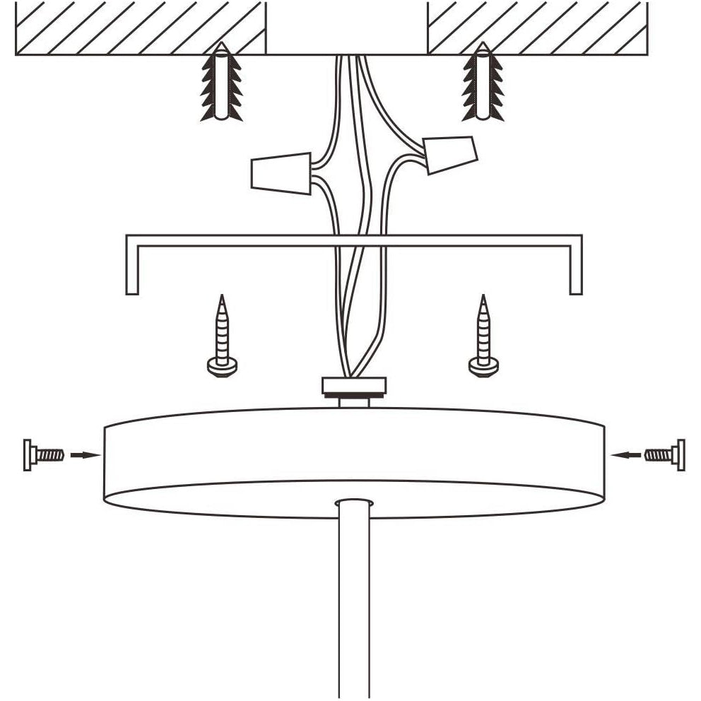 Lighting Round Canopy Kit  Modern Chandelier Circle Ceiling Plate Iron Chandelier Canopy for Pendant Hanging Light Wall Lamp