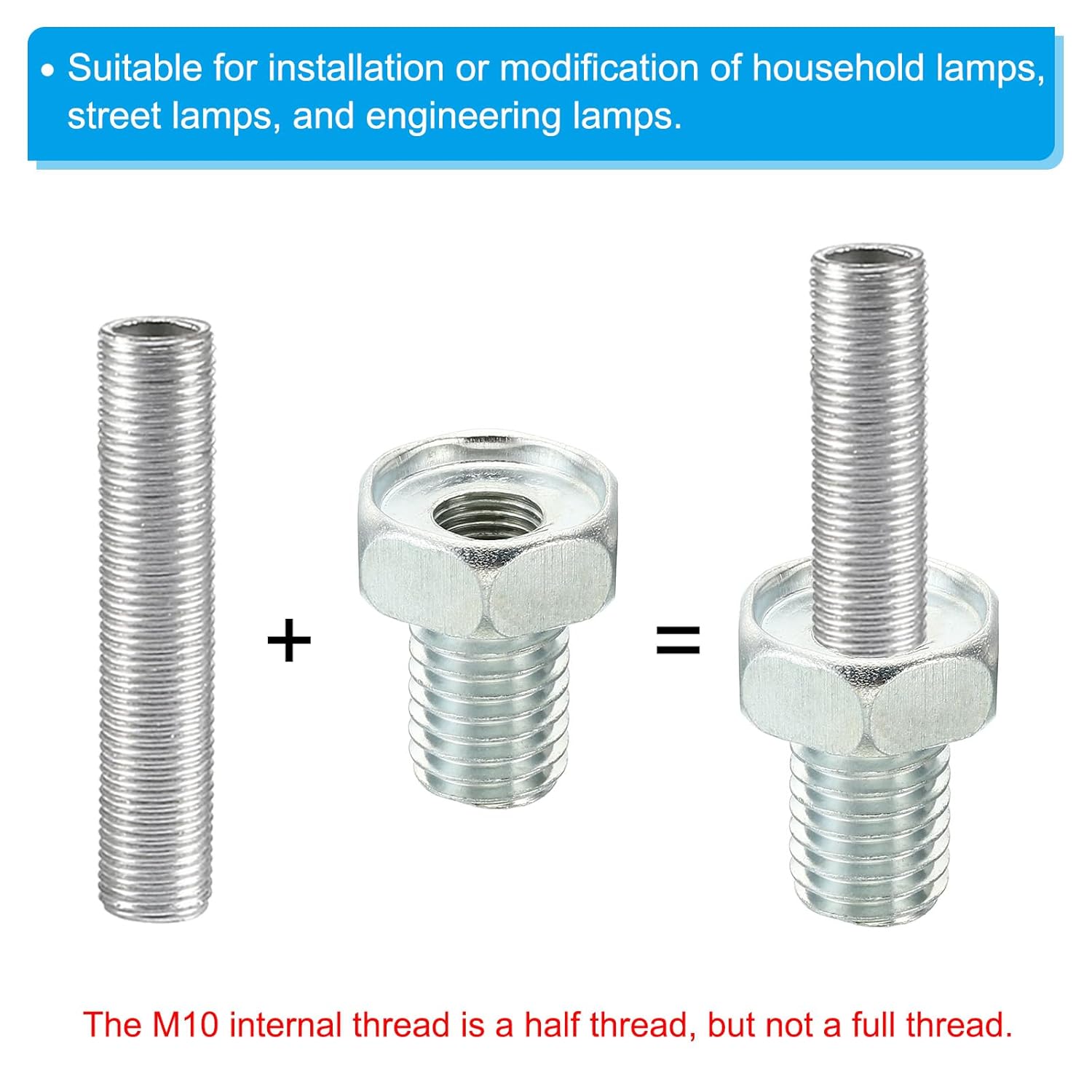 M16x2 to M10x1 Hex Hollow Bolts  Hex Thread Reducing Connector,  Hollow Bolt Reducing Nut Screw  Through Hole Fasteners Adapter Reducer