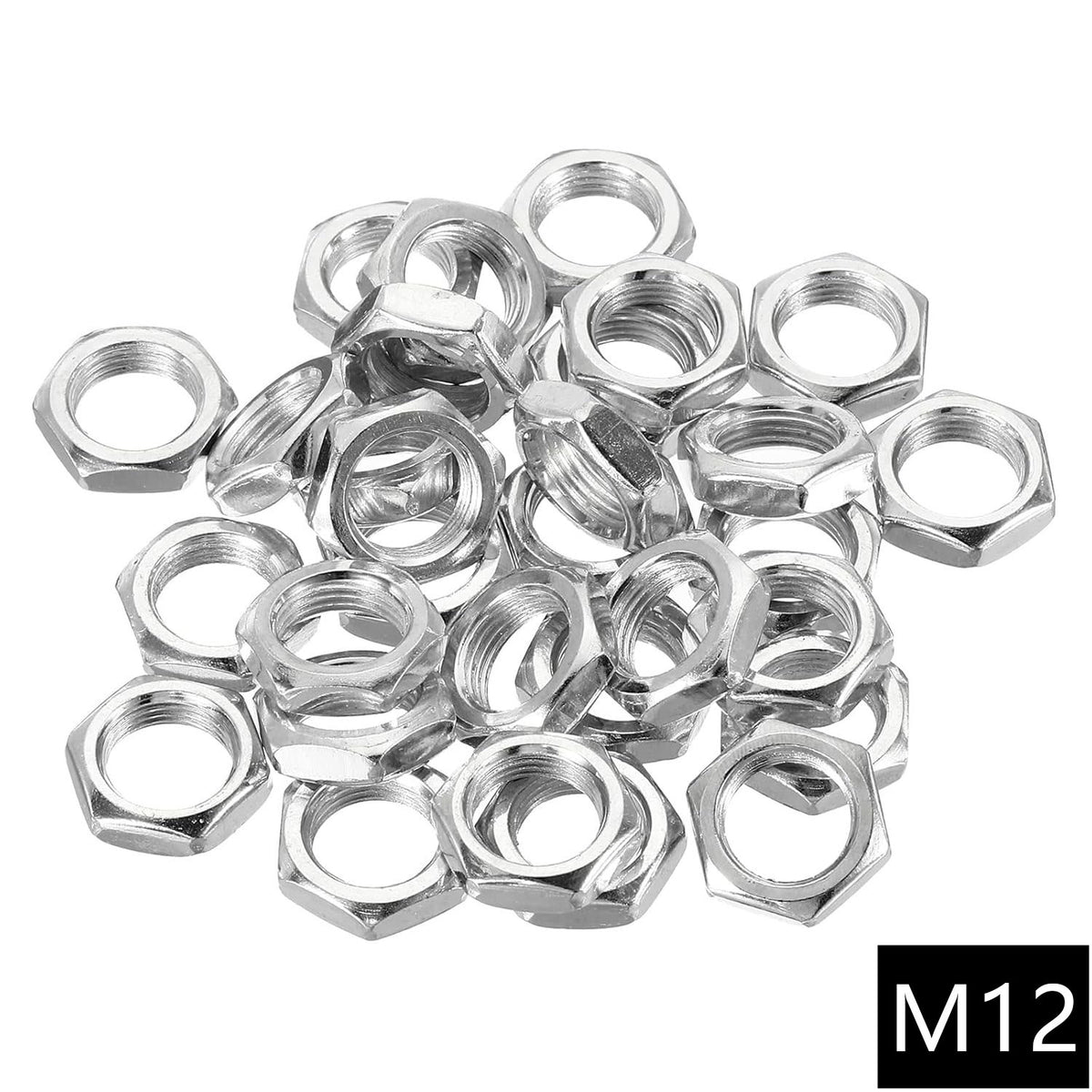 M12  Carbon Steel  Hex Nuts,  Metric Fine  Coarse Thread Zinc Plated Finished Hardware Hexagon Nut