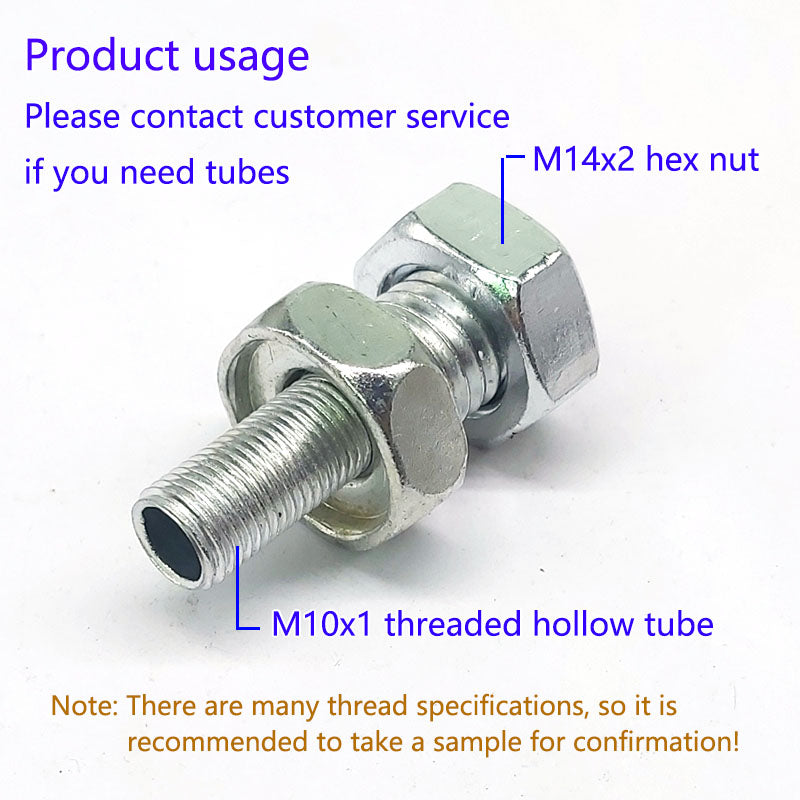 M14x2 to M10x1 Hex Hollow Bolts Hex Thread Reducing Connector,  Hollow Bolt Reducing Nut Screw Sleeve Through Hole Fasteners Adapter Reducer Hardware