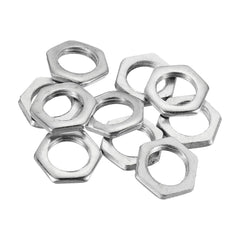 M16 Hex Nuts Metric Fine Coarse Thread Hexagon Nut, Carbon Steel, Silver Tone