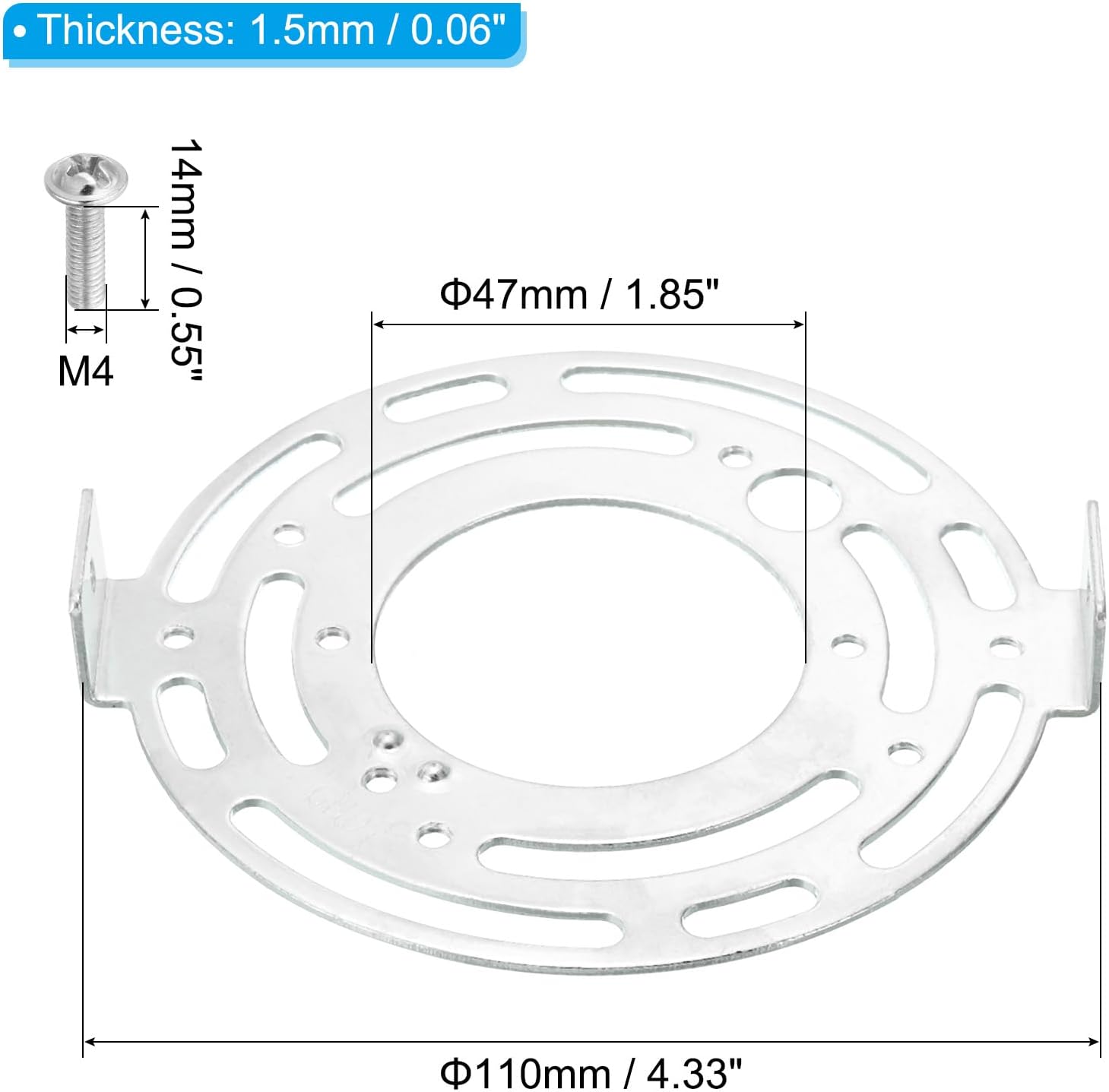 Universal Light Fixture Mounting Bracket Kit Light Crossbar Round Ceiling Plate for Wall Light, Close to Ceiling Light, Chandelier