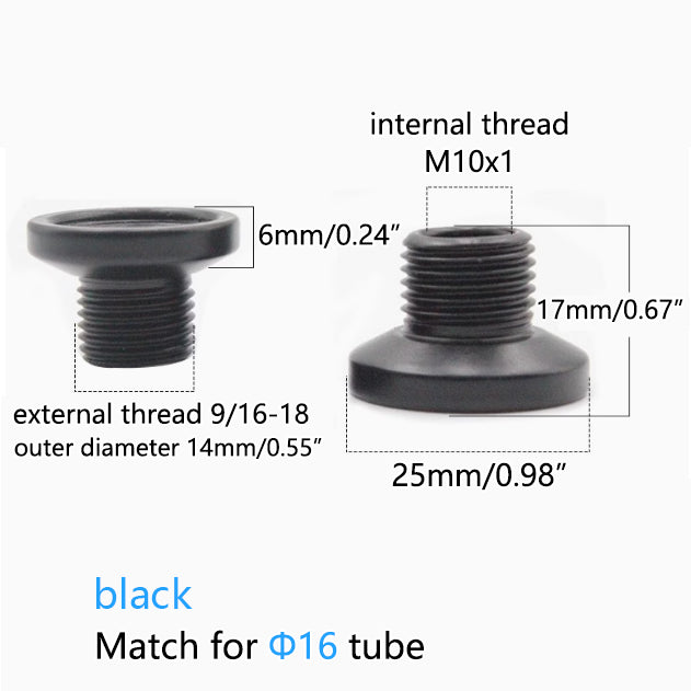 Floor lamp inner threaded tube oblique joint adapter