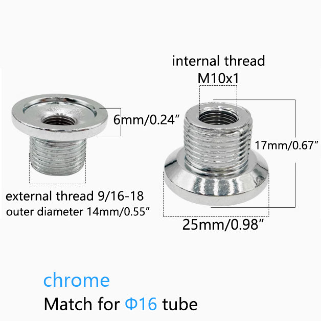 Floor lamp inner threaded tube oblique joint adapter