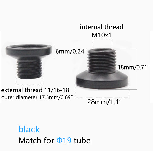 Floor lamp inner threaded tube oblique joint adapter