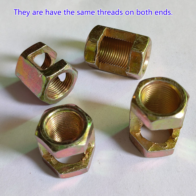 M12 M14 slotted hex coupling nuts Iron Hexagon Conversion  Nut  Fastener  Rod Connector  Extension Rod Splicing